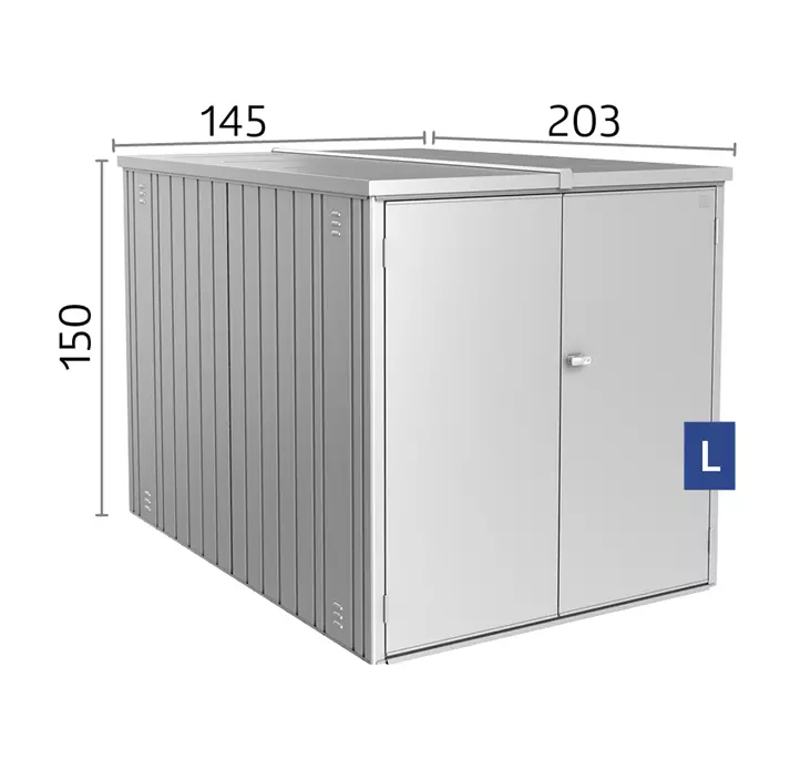 MiniGarage Größe L, quarzgrau