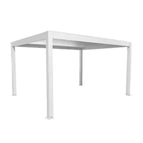 Pergola 4,5 x 3,5 , weiß-silber-metallic