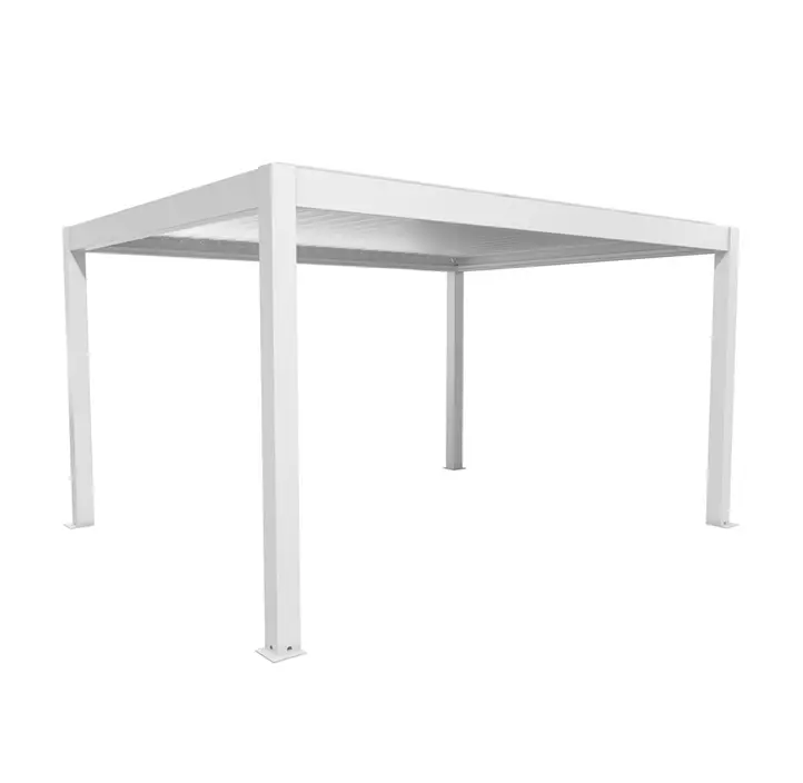 Pergola 4,5 x 3,5 , weiß-silber-metallic