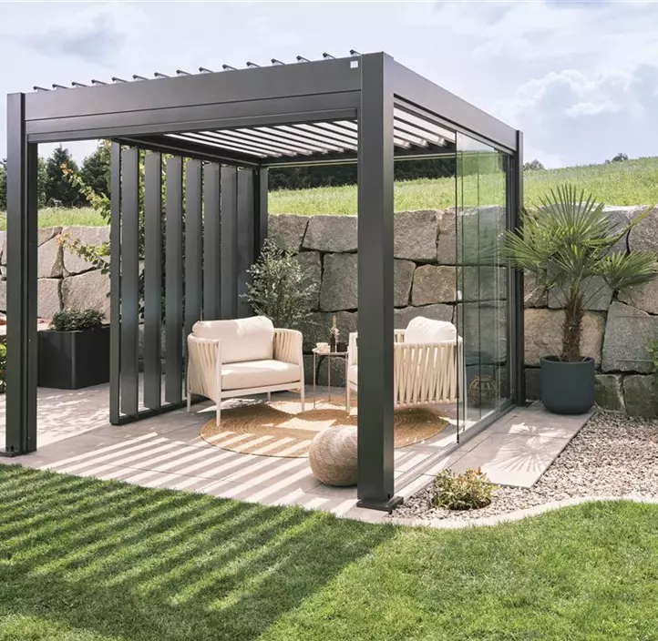 Pergola 5 x 3, dunkelgrau-metallic