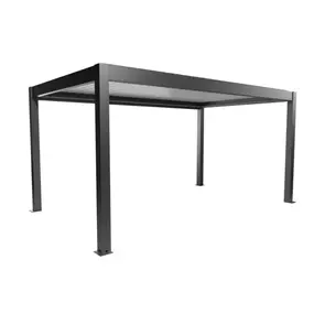 Pergola 5 x 3, dunkelgrau-metallic-weiss