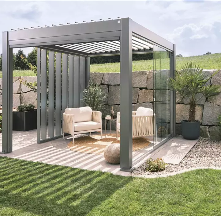 Pergola 5 x 3, quarzgrau-metallic