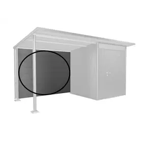 Rückwand Größe L für Seitendach, quarzgrau