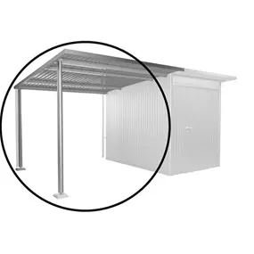 Seitendach Größe L,silber