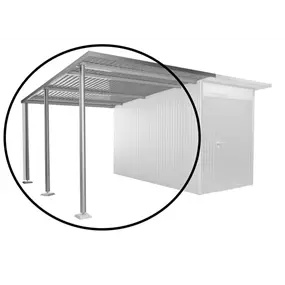 Seitendach Größe L,silber