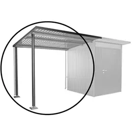 Seitendach Größe L, dunkelgrau-metallic