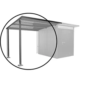 Seitendach Größe L, dunkelgrau