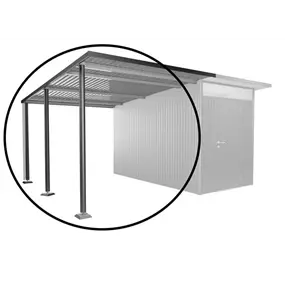 Seitendach Größe L, dunkelgrau