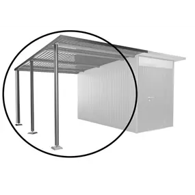 Seitendach Größe L, quarzgrau