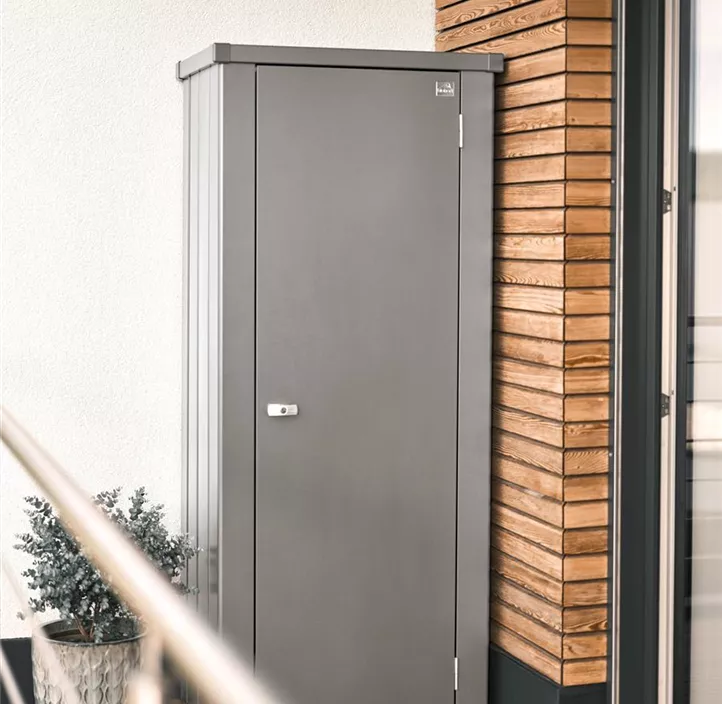 Terrassenschrank Julia Größe L HIGH, quarzgrau