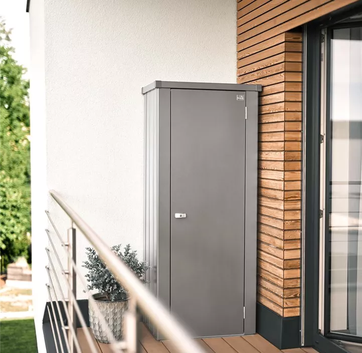 Terrassenschrank Julia Größe L HIGH, quarzgrau