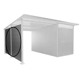 Seitenwand für Seitendach, quarzgrau