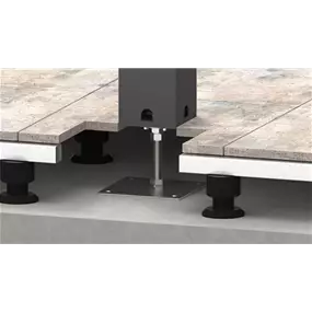 Höhenverstellbare Grundplatte zu Pergola dunkelgrau