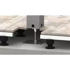 Höhenverstellbare Grundplatte zu Pergola quarzgrau