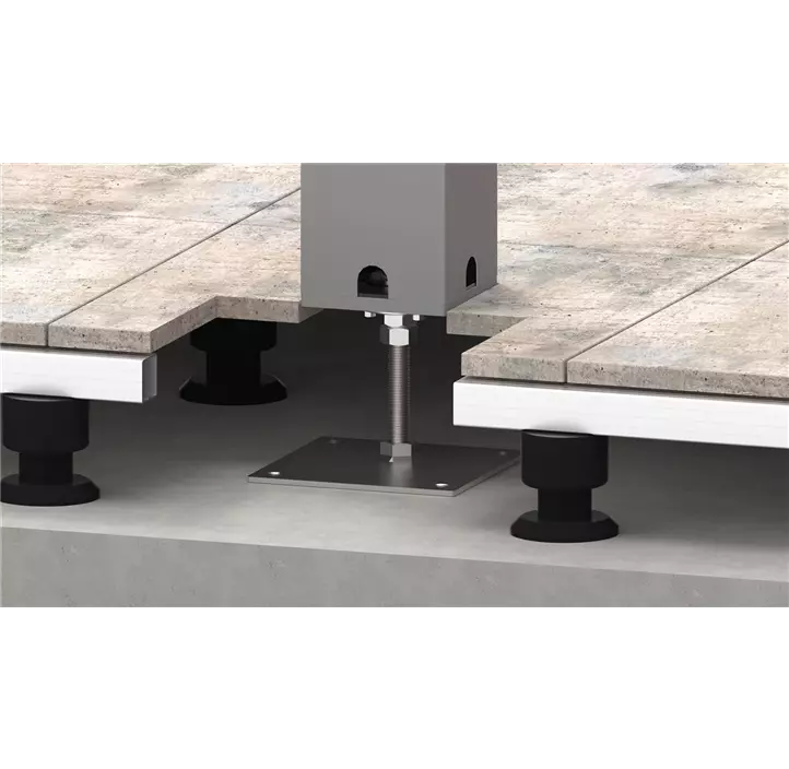 Höhenverstellbare Grundplatte zu Pergola quarzgrau