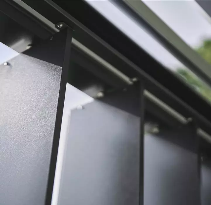 Lamellenseitenwand für Pergola 3,5m quarzgrau