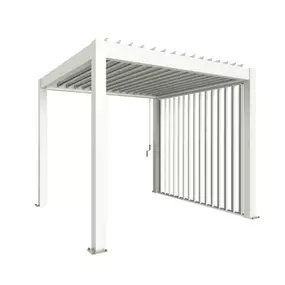 Lamellenseitenwand mit Abschlussblende, weiß