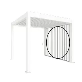 Lamellenseitenwand mit Abschlussblende, weiß