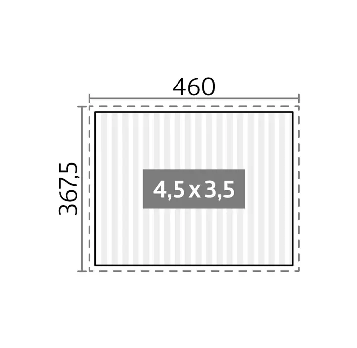 Pergola 4,5 x 3,5 , weiß-silber-metallic