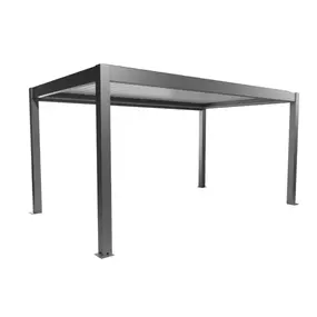 Pergola 5 x 3, quarzgrau-metallic-weiss