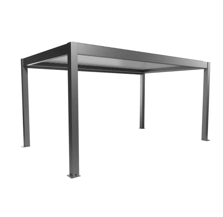 Pergola 5 x 3, quarzgrau-metallic-weiss