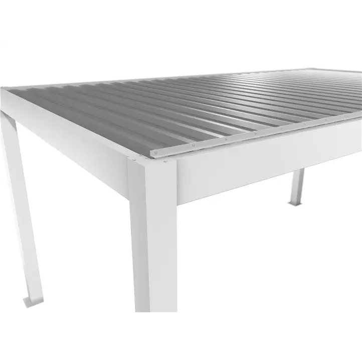 Pergola 5 x 3, weiß-silber-metallic