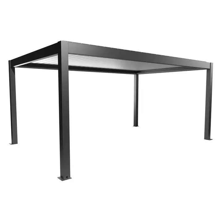 Pergola 5 x 3,5 , dunkelgrau-silber-metallic