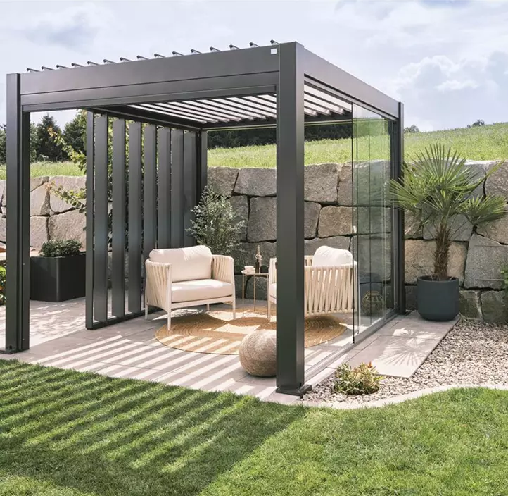 Pergola 5 x 3,5 , dunkelgrau-metallic