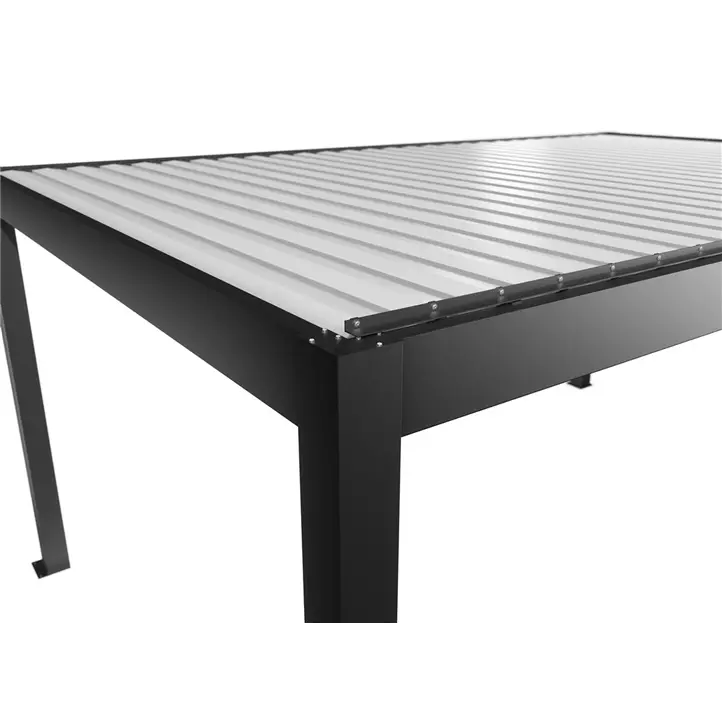 Pergola 5,5 x 3,5 , dunkelgrau-metallic-weiss