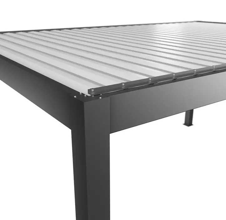 Pergola 5 x 3,5 , quarzgrau-metallic-weiss