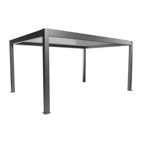 Pergola 5 x 3,5 , quarzgrau-metallic-weiss