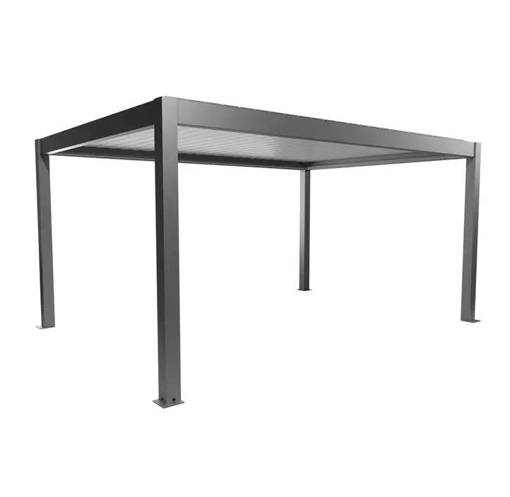 Pergola 5 x 3,5 , quarzgrau-metallic-weiss