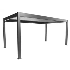 Pergola 5,5 x 3, quarzgrau-silber-metallic