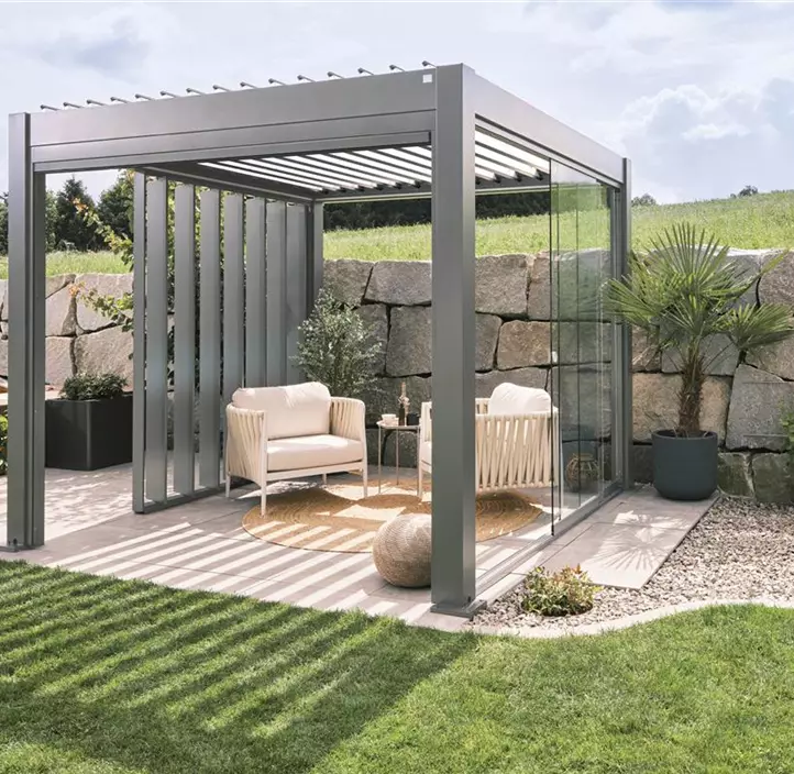 Pergola 5,5 x 3, quarzgrau-metallic