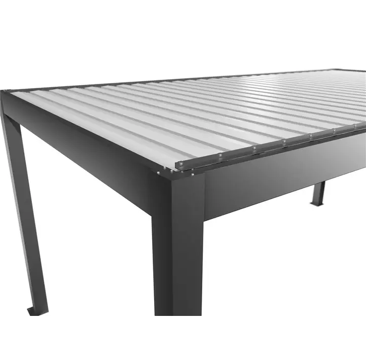 Pergola 5,5 x 3, quarzgrau-metallic-weiss