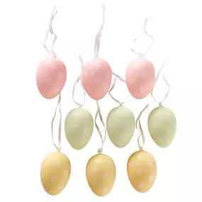 Ei-Anhänger pastell, 6 Stück