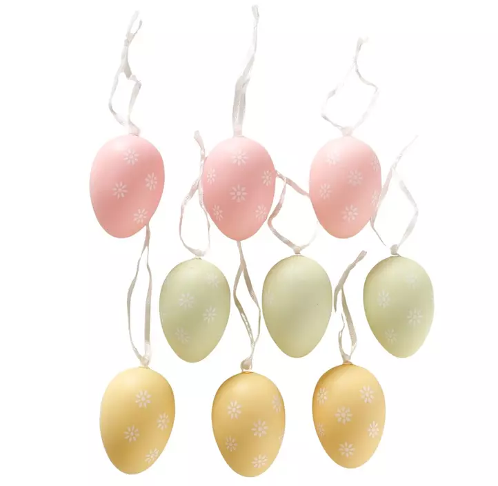 Ei-Anhänger pastell, 6 Stück
