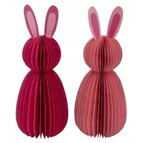 Papier-Osterhase, pink-rosa