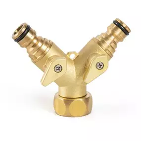 2-Wege-Verteiler Messing