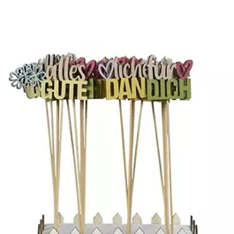 Blumenstecker Schriftzug