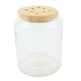 Glasvase mit Deckel