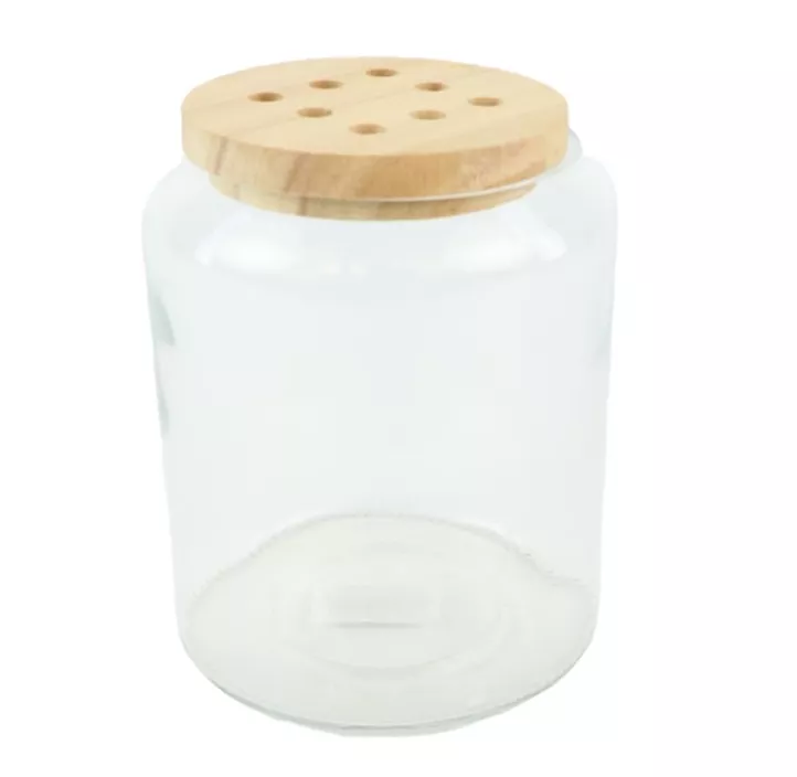 Glasvase mit Deckel