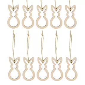 Holzhänger Hasensilhouette