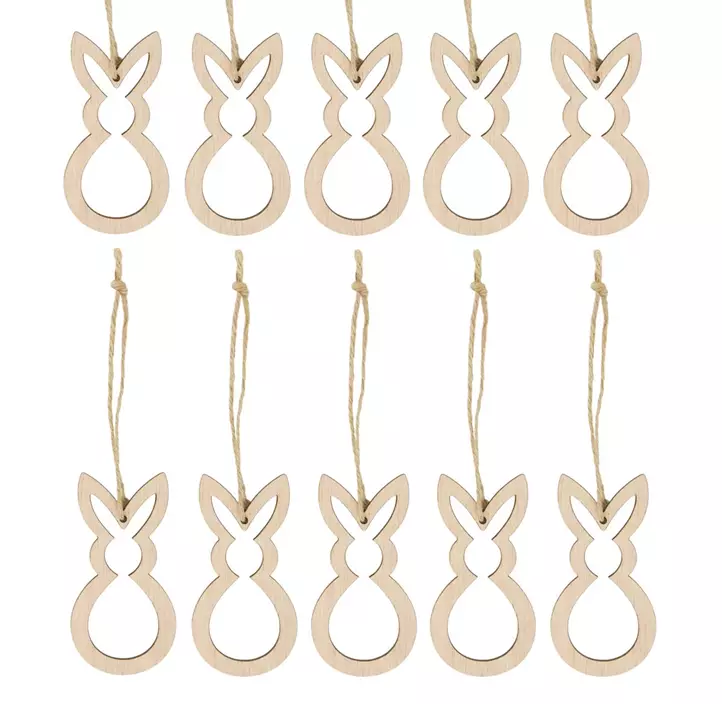 Holzhänger Hasensilhouette