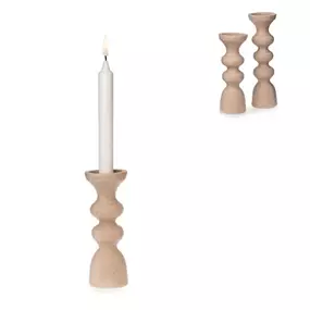 Kerzenhalter aus Polyresin Steinoptik