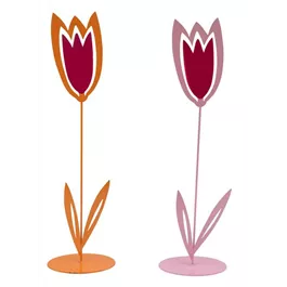Metalltulpe auf Fuß