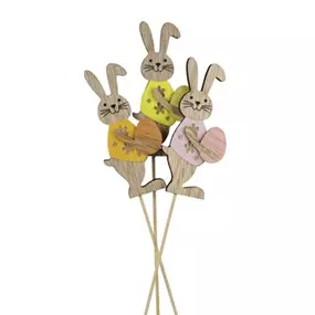 Blumenstecker Hase mit Osterei