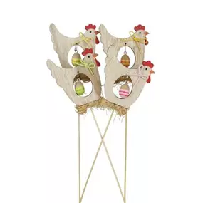 Blumenstecker Huhn mit Ei