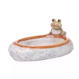 Vogeltränke mit Frosch