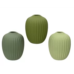 Vase aus Steingut, grün